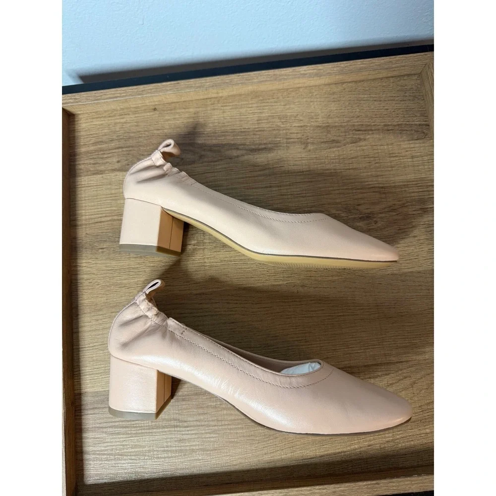 Everlane The Day‎ Heel in Blush Tan Womens Size 6.5 Leather